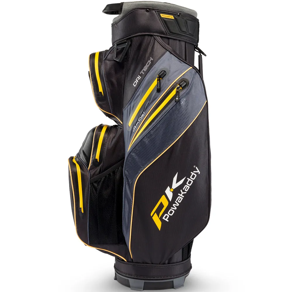 PowaKaddy Dri-TECH Waterproof Cart Bag -  Black/Yellow