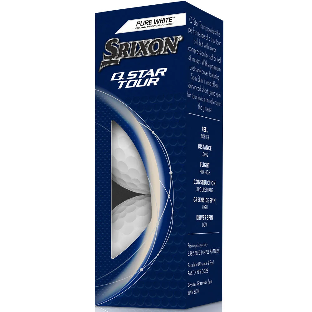 Q-STAR Tour Golf Balls - Pure White - 12 Pack