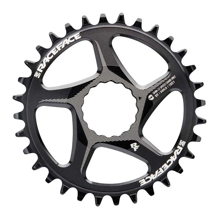 RaceFace Narrow Wide Direct Mount CINCH Aluminum Chainring - Shimano 12-Speed requires Hyperglide  compatible chain 32t BLK