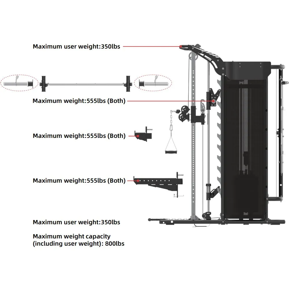 Rapid Motion FT1010 Functional Trainer Smith Machine