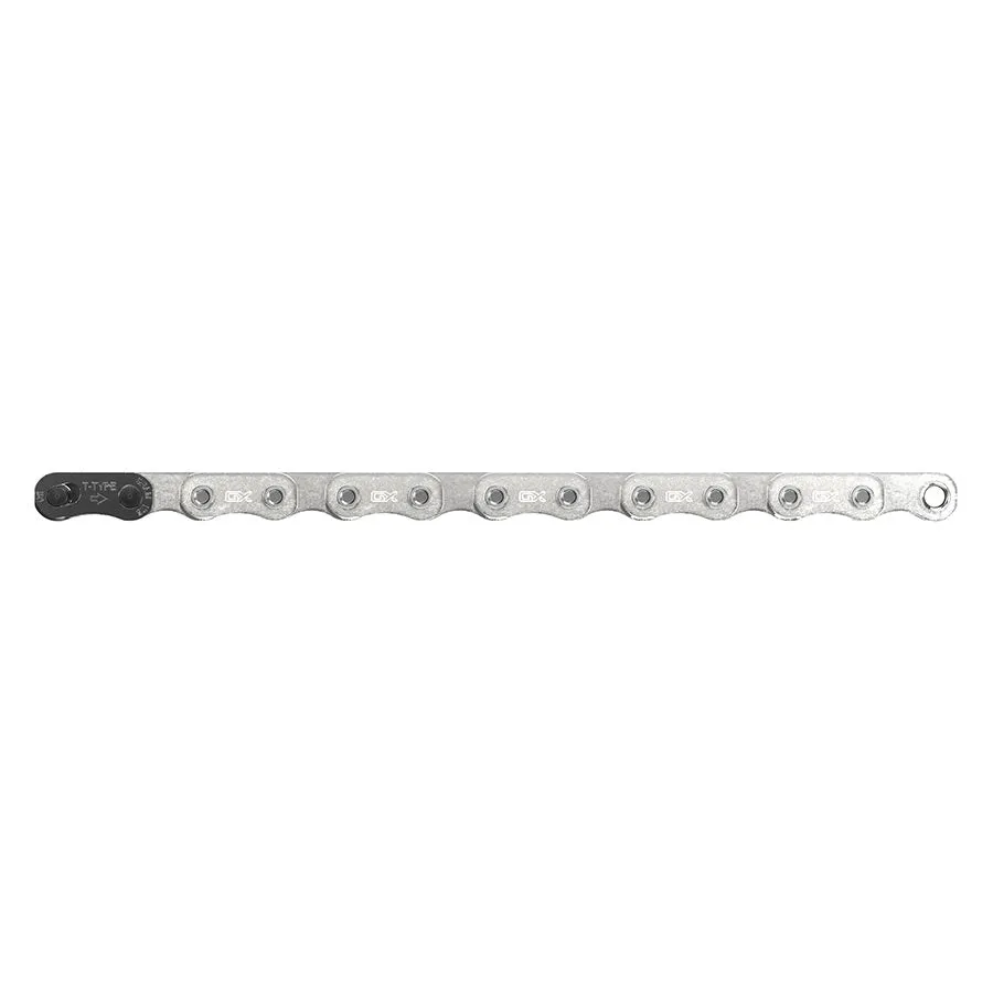SRAM GX Eagle T-Type Flattop Chain - 12-Speed 126 Links Hollow Pin Includes PowerLock Connector Silver