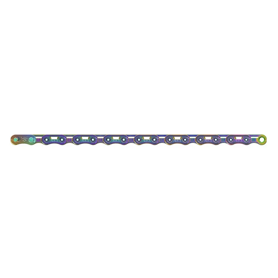 SRAM RED Flattop Chain - 12/13-Speed 126 Links Flattop PowerLock Rainbow E1