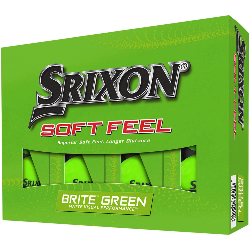 Srixon Soft Feel Golf Balls - Brite Green - Festive Double Dozen