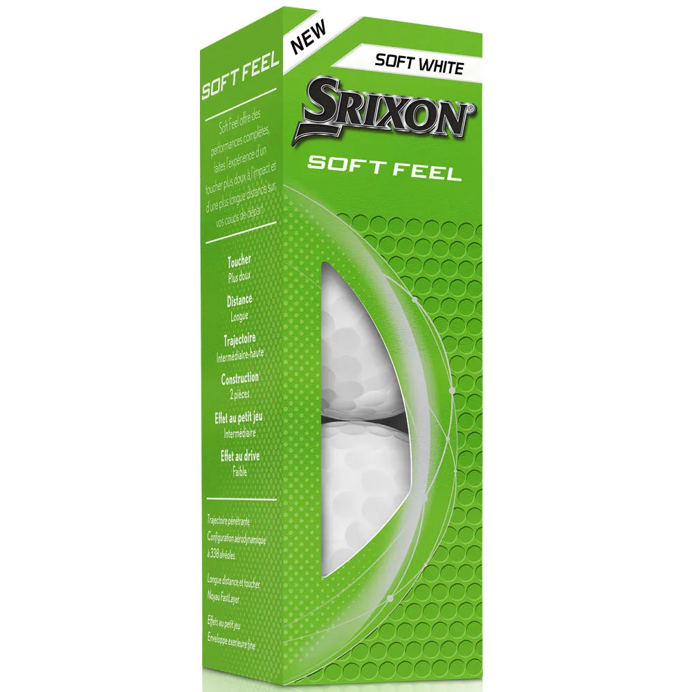 Srixon Soft Feel Golf Balls - White - 12 Pack