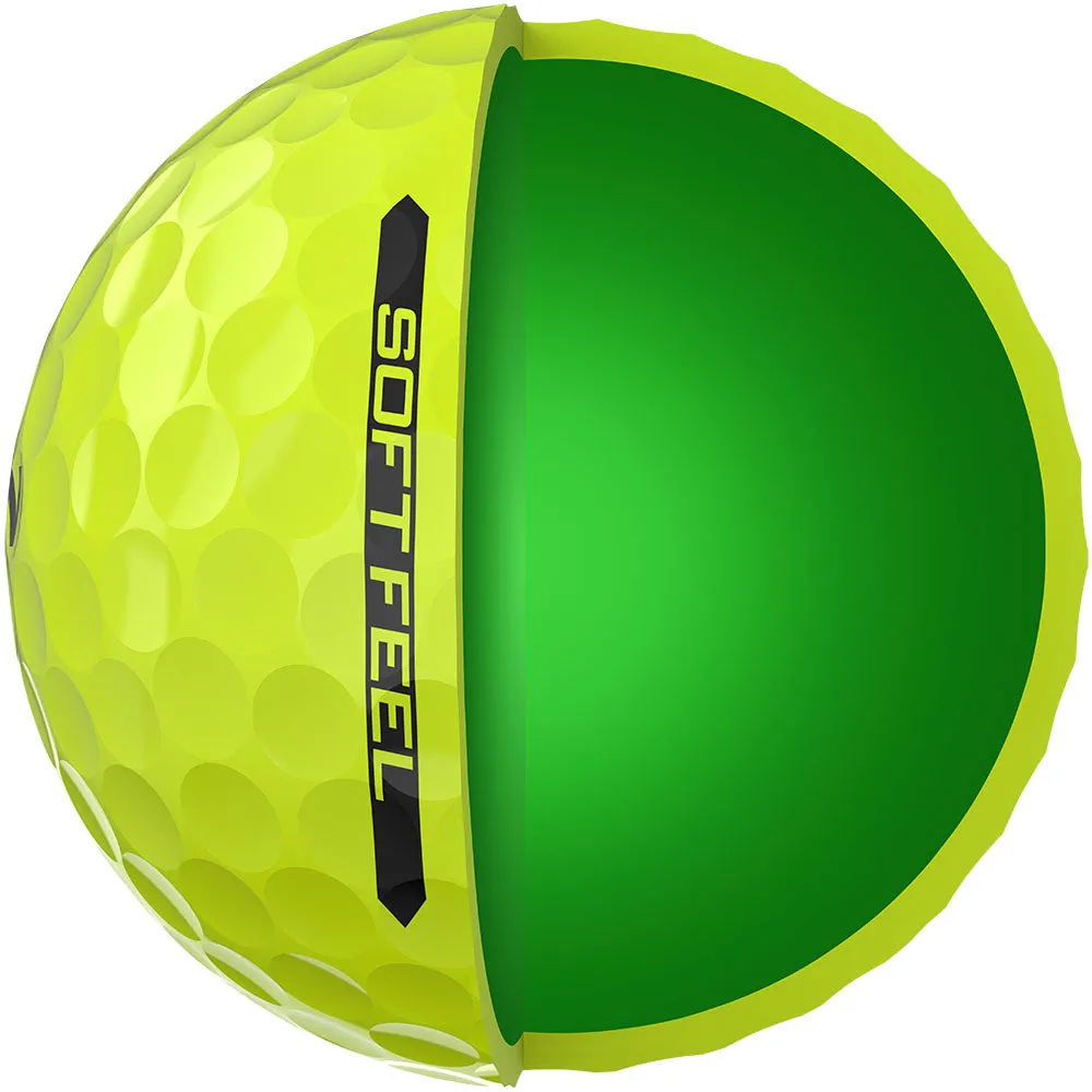 Srixon Soft Feel Golf Balls - Yellow - 12 Pack