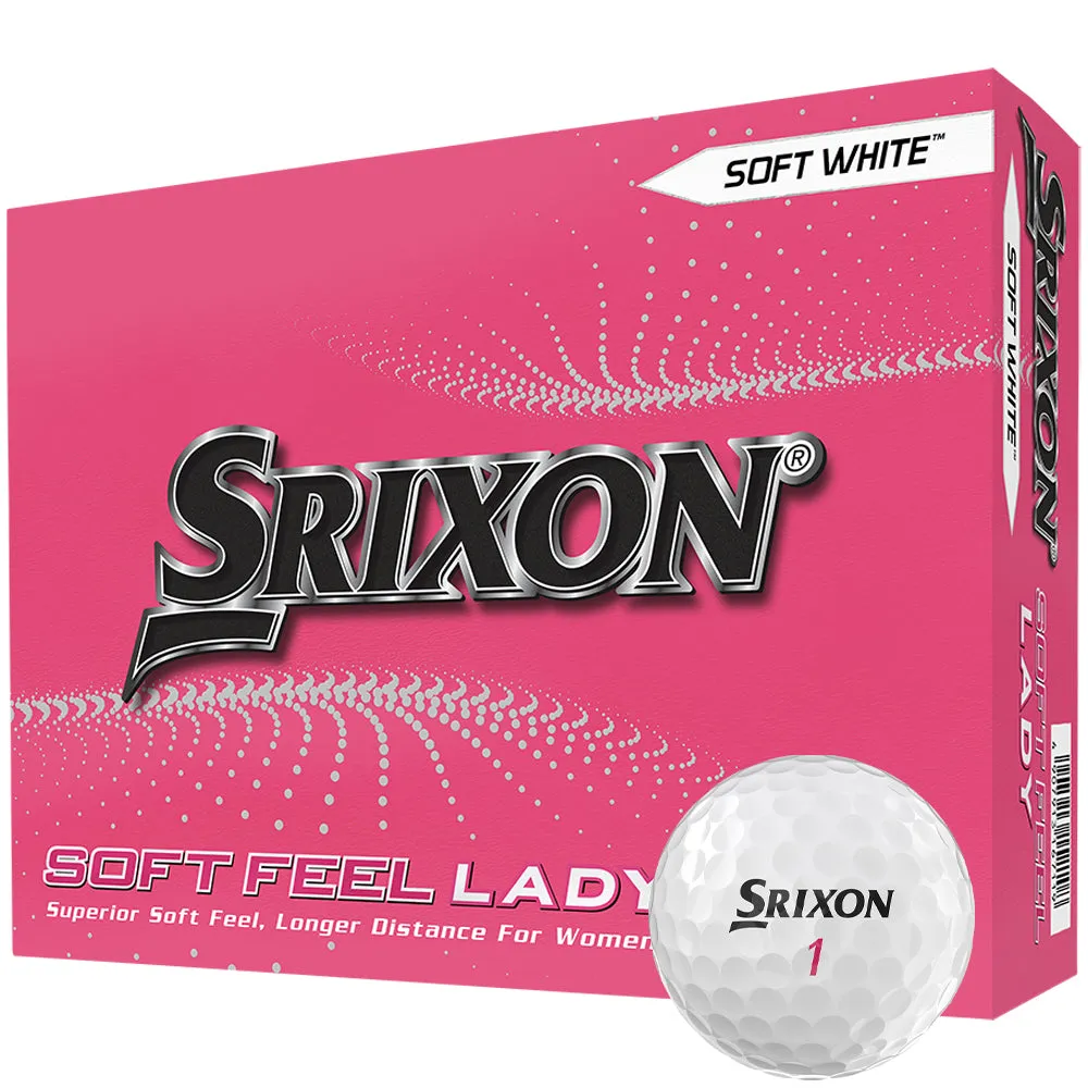 Srixon Soft Feel Lady Golf Balls - Soft White - Festive Double Dozen