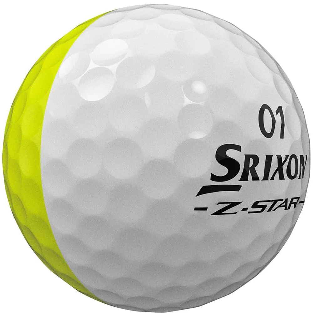 Srixon Z-Star Divide Golf Balls - White/Yellow - 12 Pack