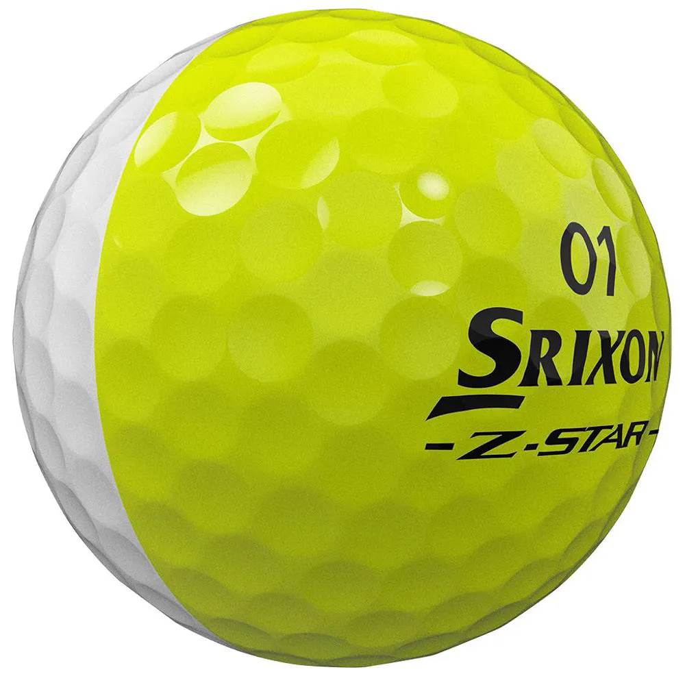 Srixon Z-Star Divide Golf Balls - White/Yellow - 12 Pack