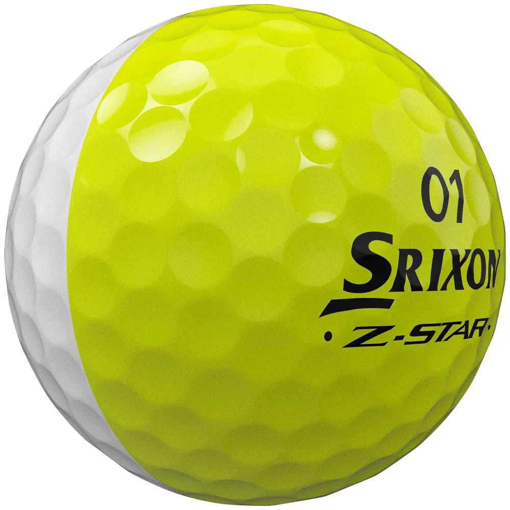 Srixon Z-Star Divide Golf Balls - White/Yellow - Double Dozen