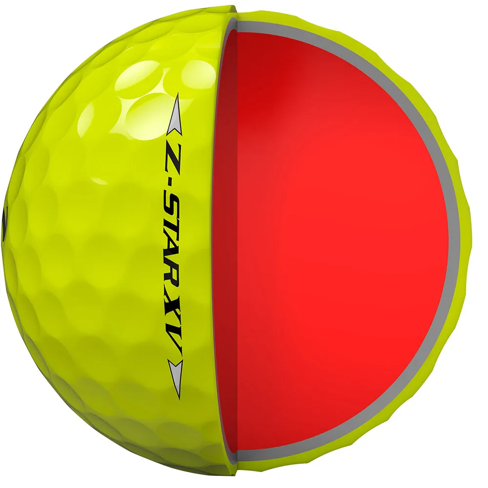 Srixon Z-Star XV Golf Balls - Yellow - 12 Pack