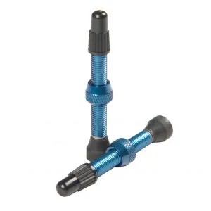 Stans Alloy Valve Stems - 44mm Pair Blue