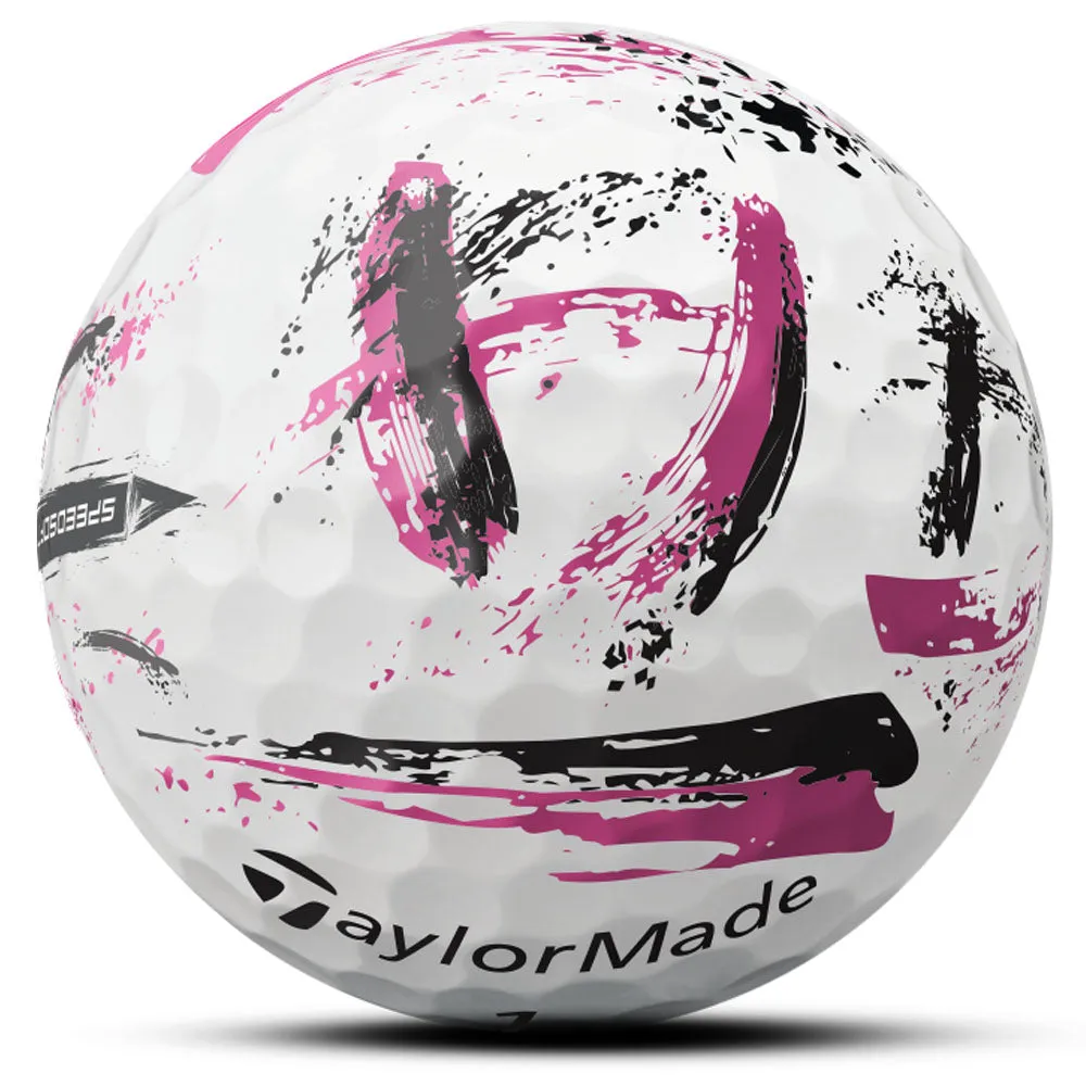 TaylorMade SpeedSoft Golf Balls - Ink Pink - 12 Pack