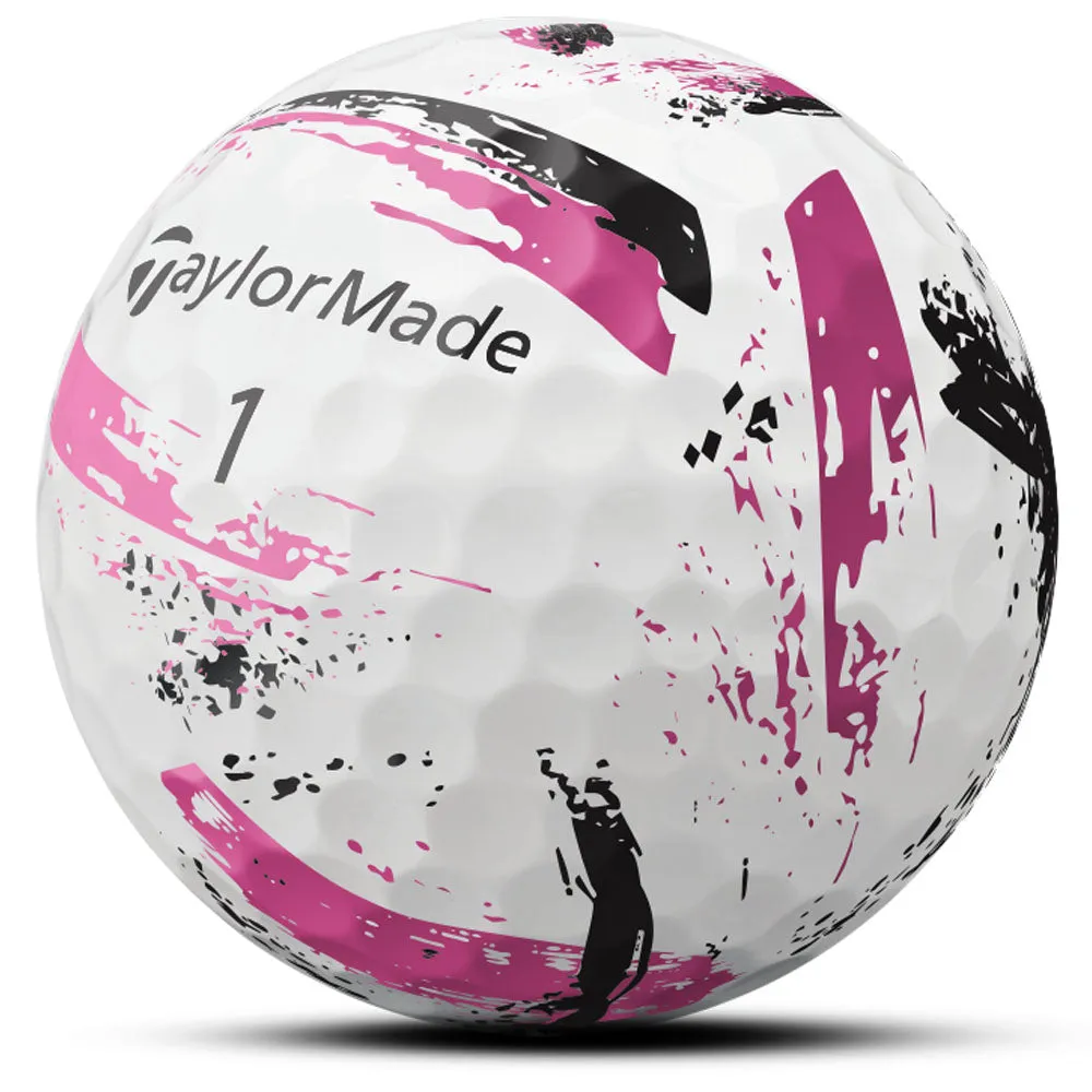 TaylorMade SpeedSoft Golf Balls - Ink Pink - 12 Pack