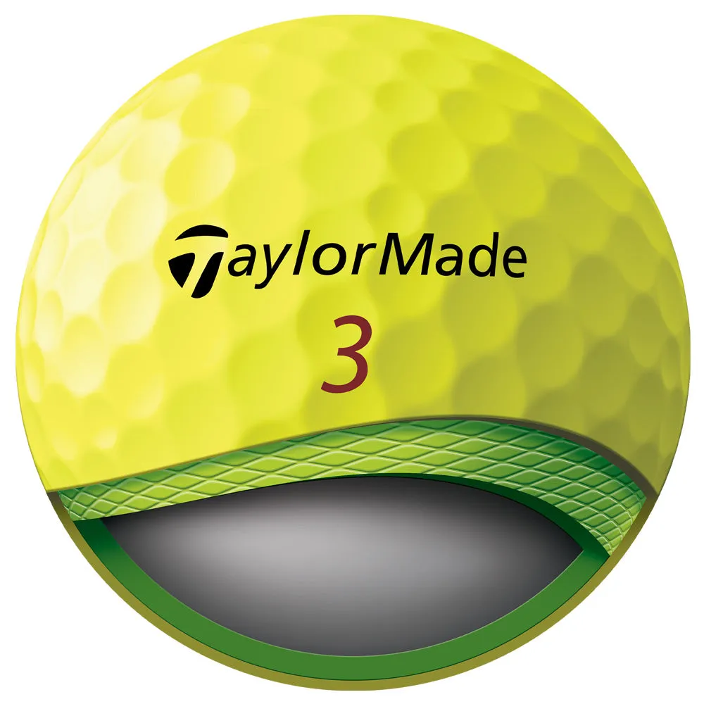 TaylorMade Tour Response Balls - Yellow - 12 Pack
