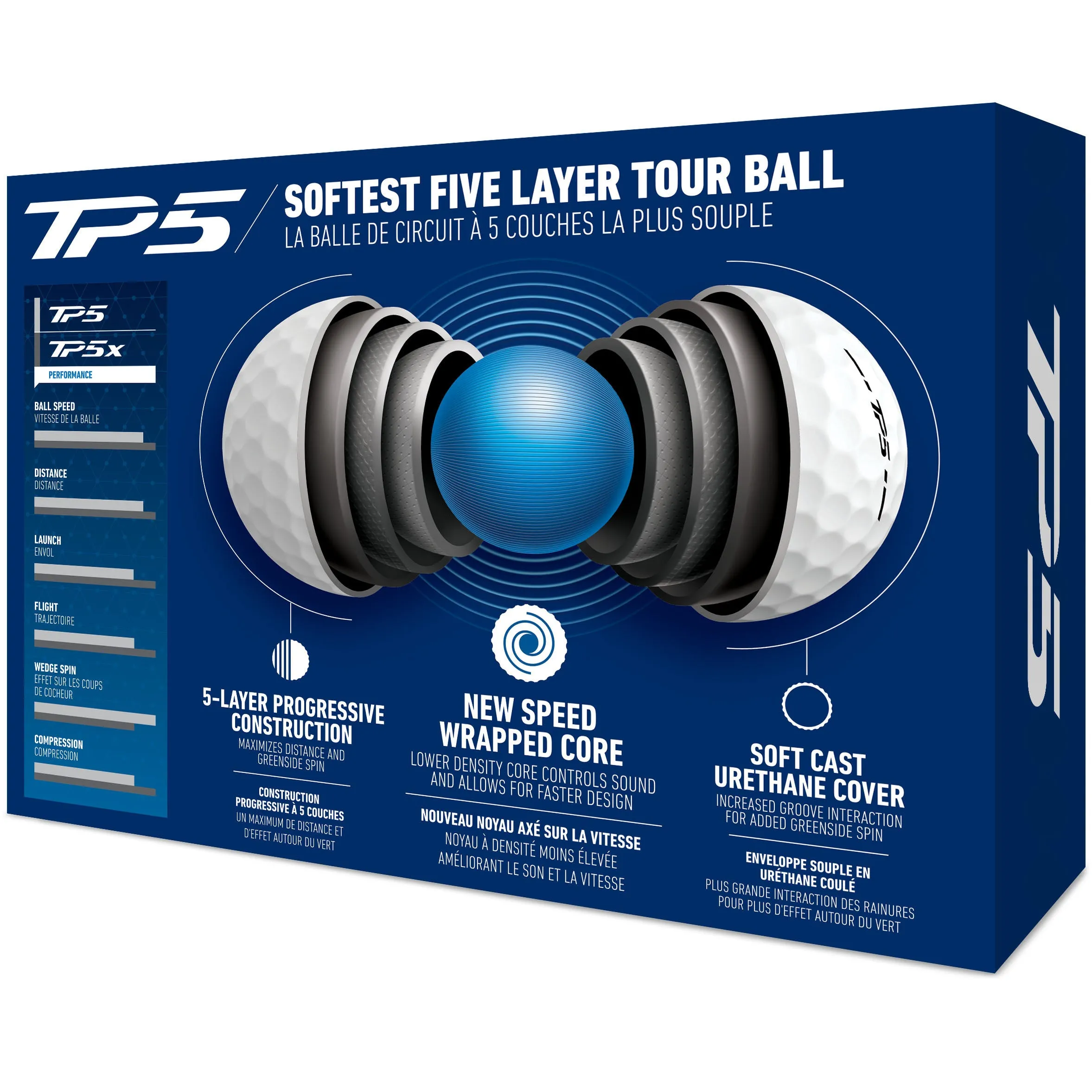 TaylorMade TP5 Golf Balls - White - Double Dozen