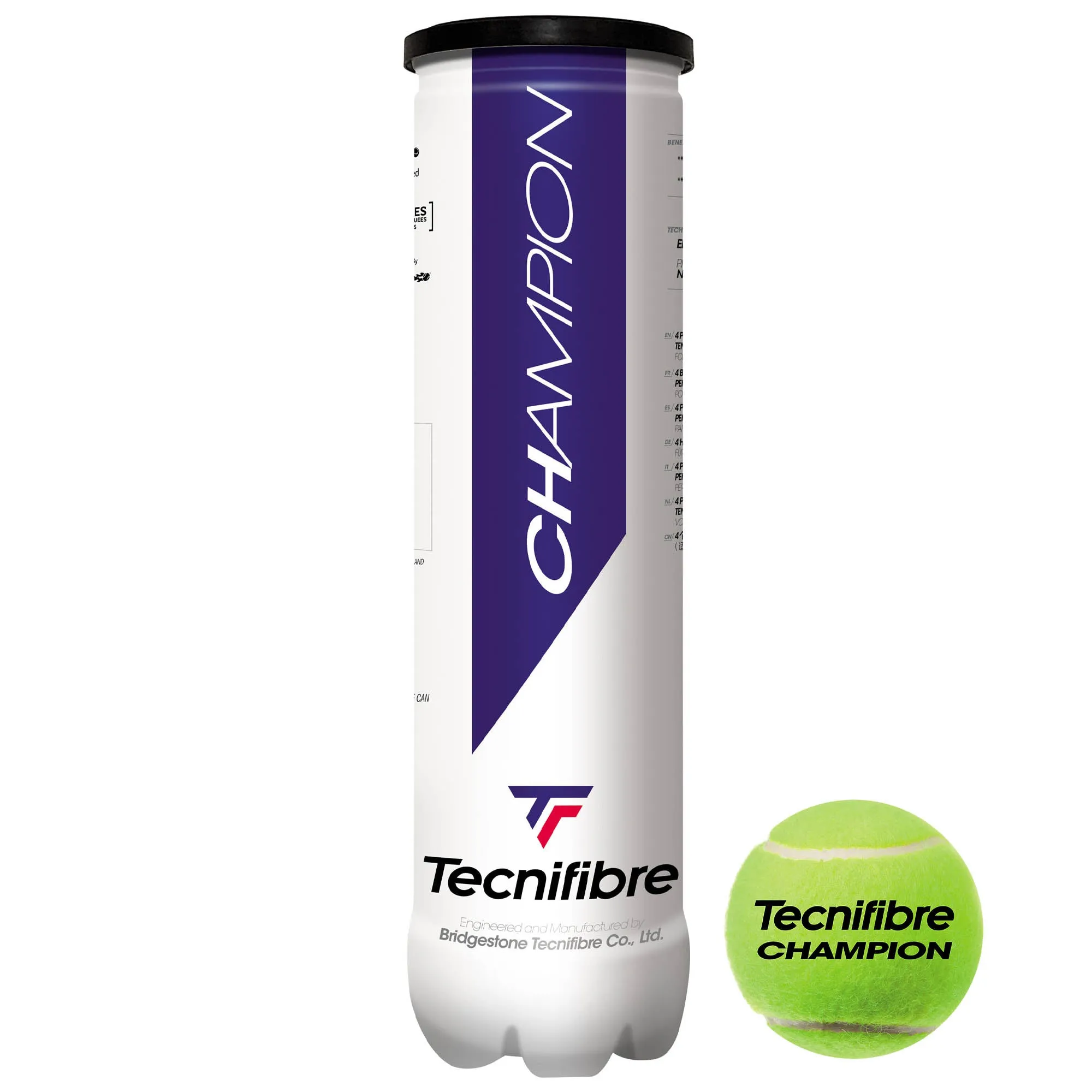 Tecnifibre Champion One Tennis Balls - Tube of 4