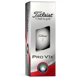 Titleist Pro V1x Golf Balls - White - 3-Ball Sleeve
