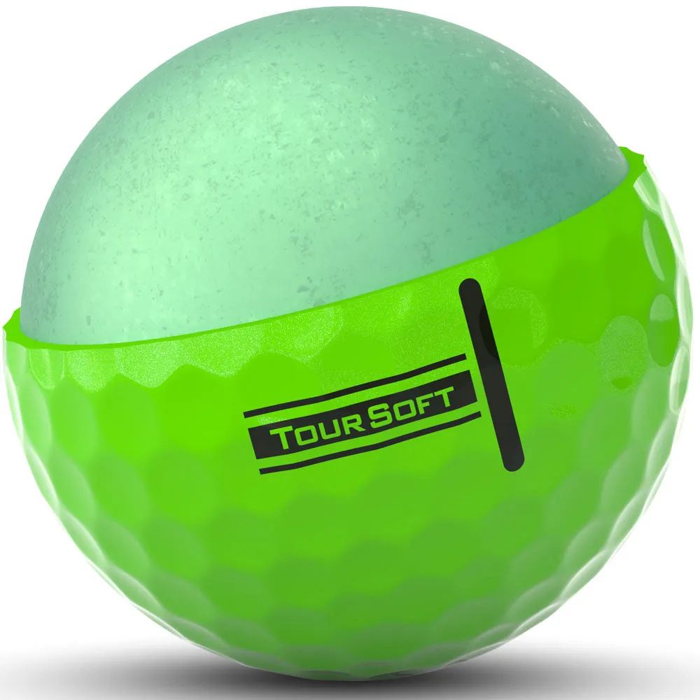 Titleist Tour Soft Golf Balls - Green - Double Dozen
