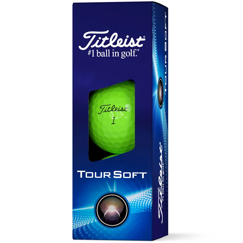 Titleist Tour Soft Golf Balls - Green - Double Dozen