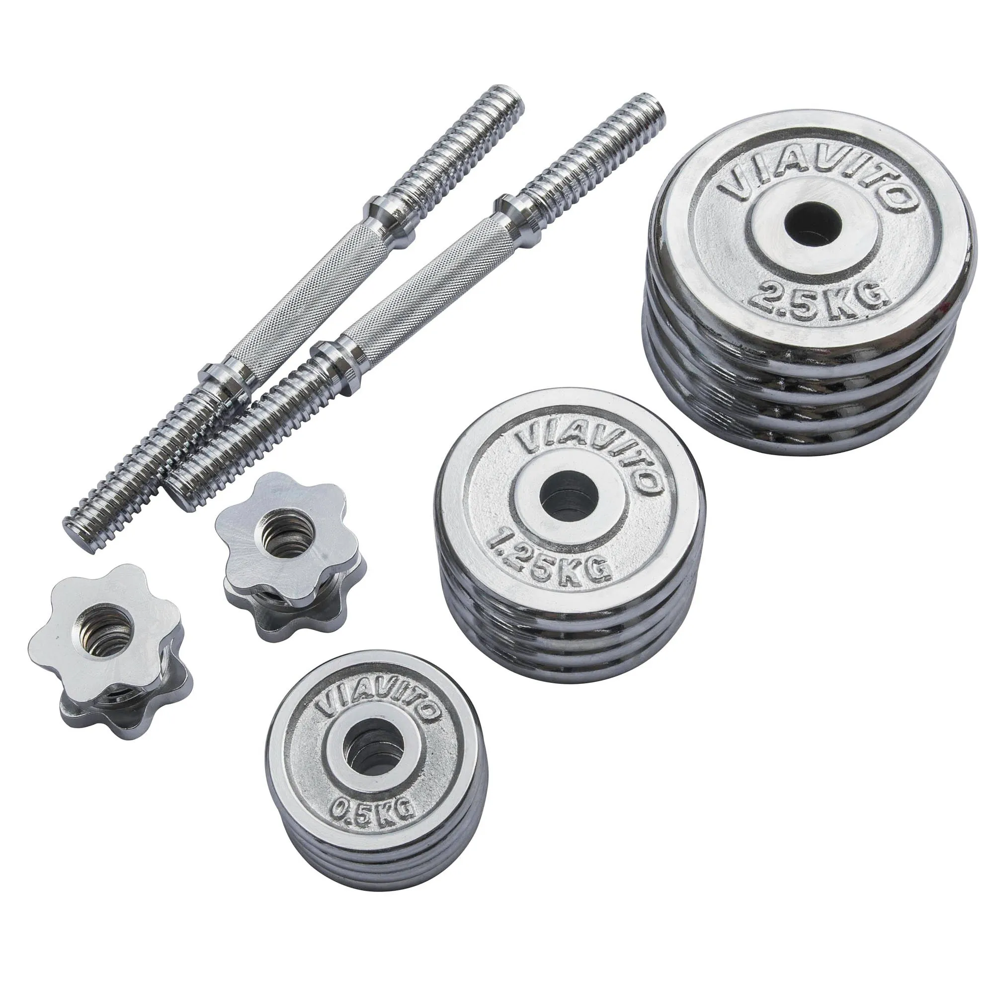 Viavito 20kg Chrome Dumbbell Set