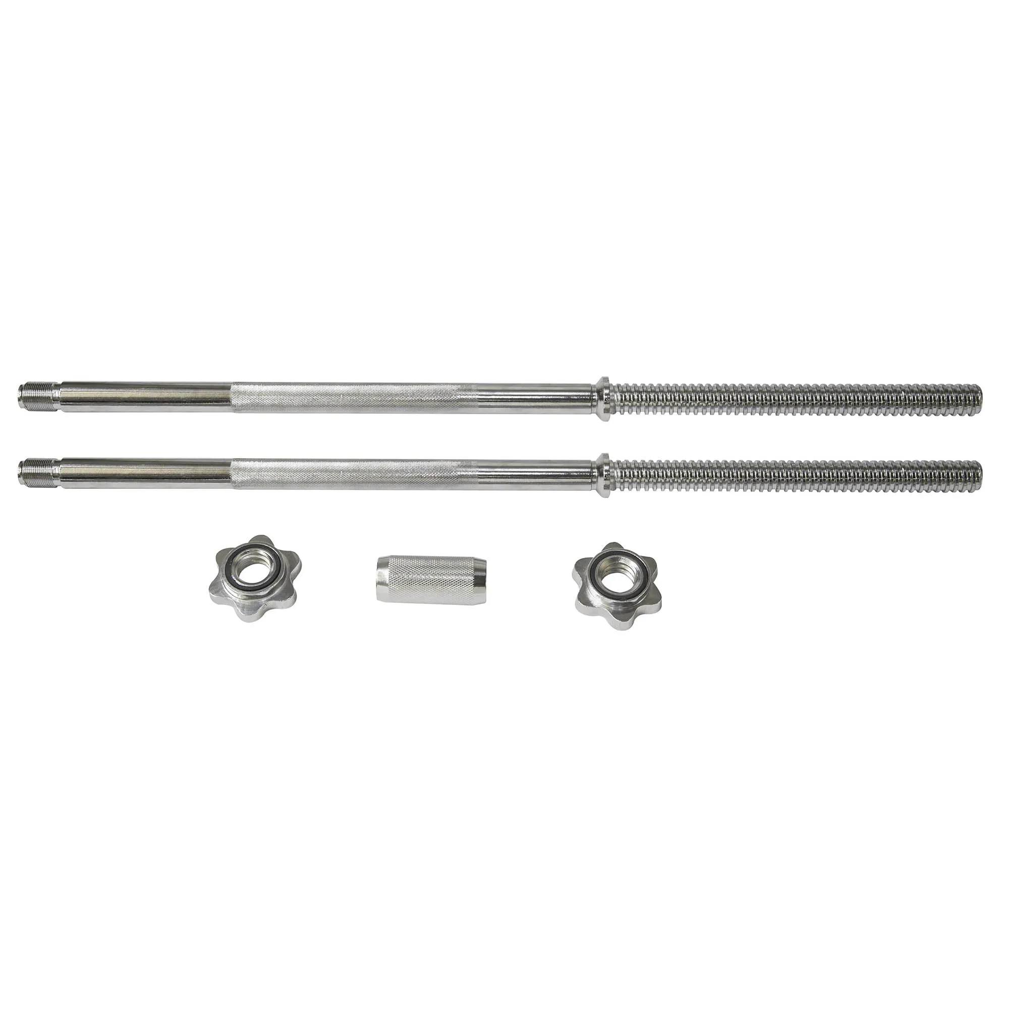 Viavito 50kg Black Cast Iron Barbell and Dumbbell Weight Set