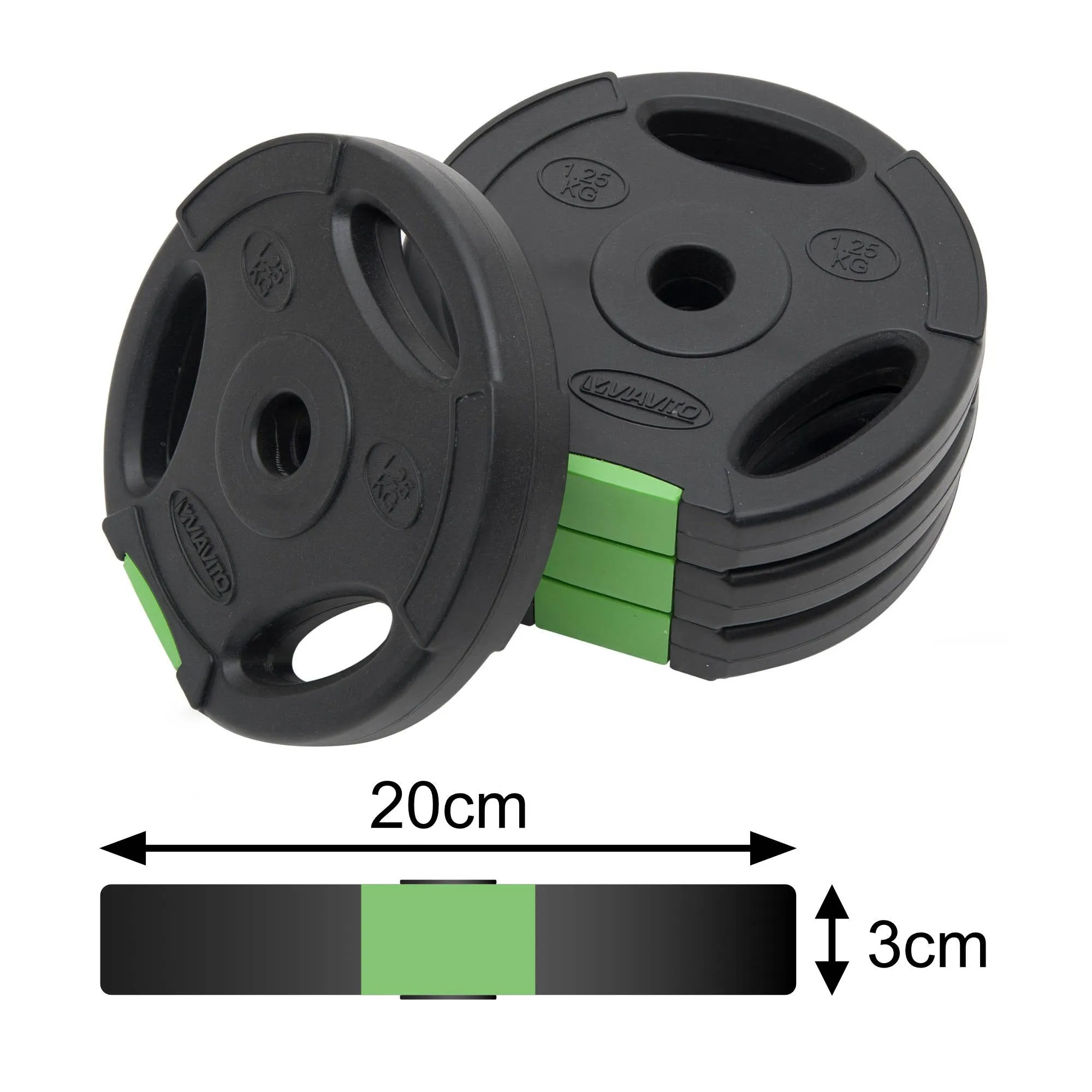 Viavito Tri Grip Vinyl Standard Weight Plates