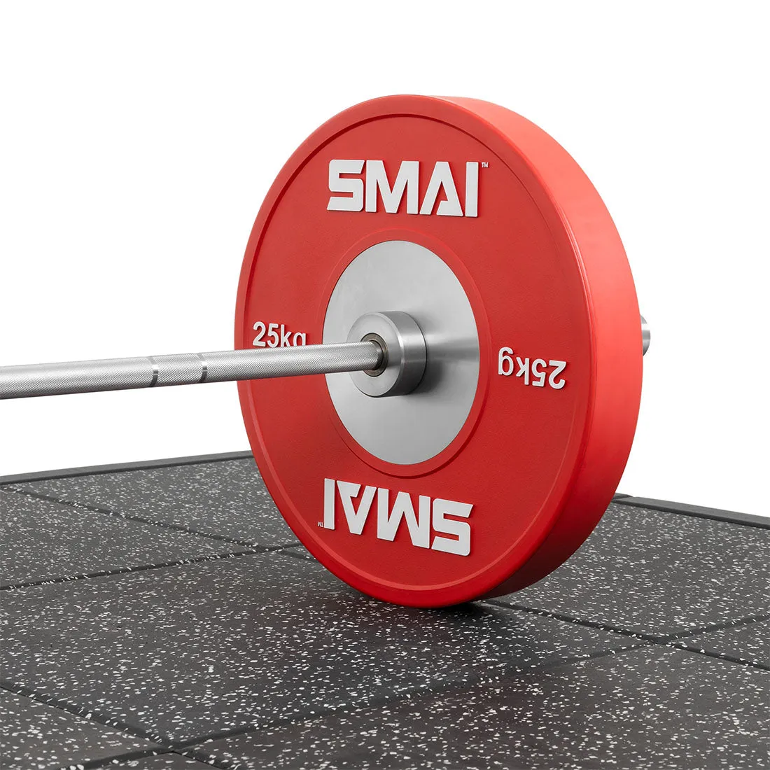 Weight Lifting Platform - Acoustic Rubber White Fleck 50mm Smai