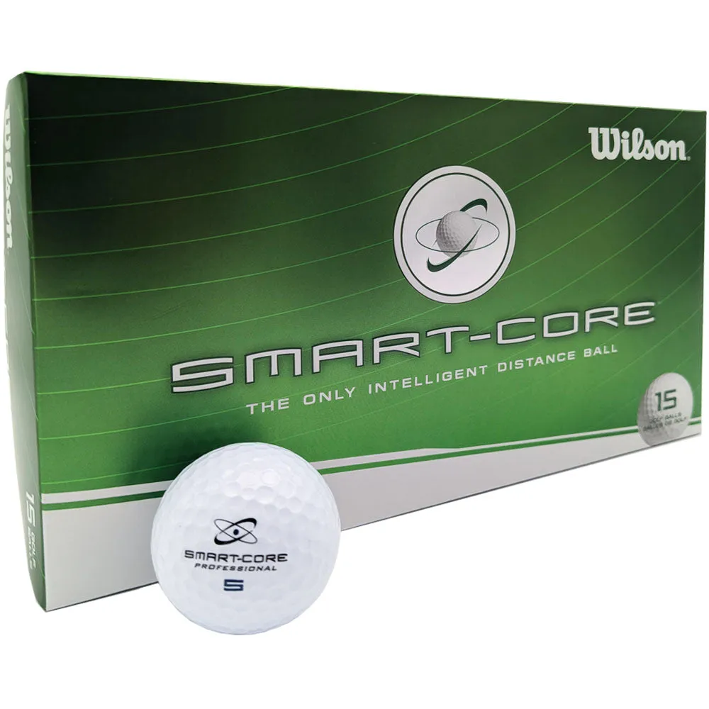 Wilson Smart Core Pro Distance Golf Balls - White - 15 Pack