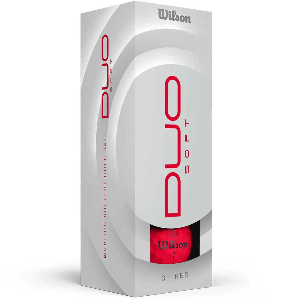 Wilson Staff Duo Soft Golf Balls - Red - 12 Pack