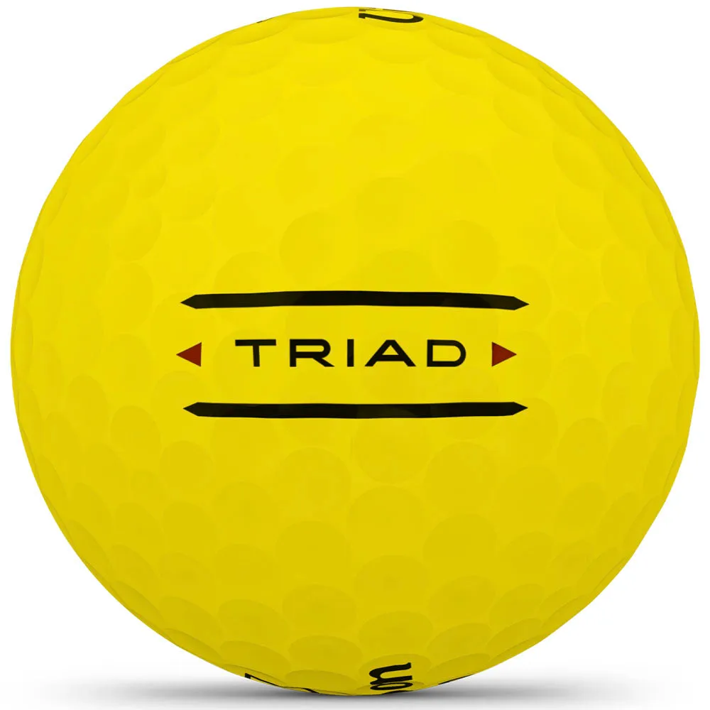 Wilson Triad Golf Balls - Yellow - 12 Pack