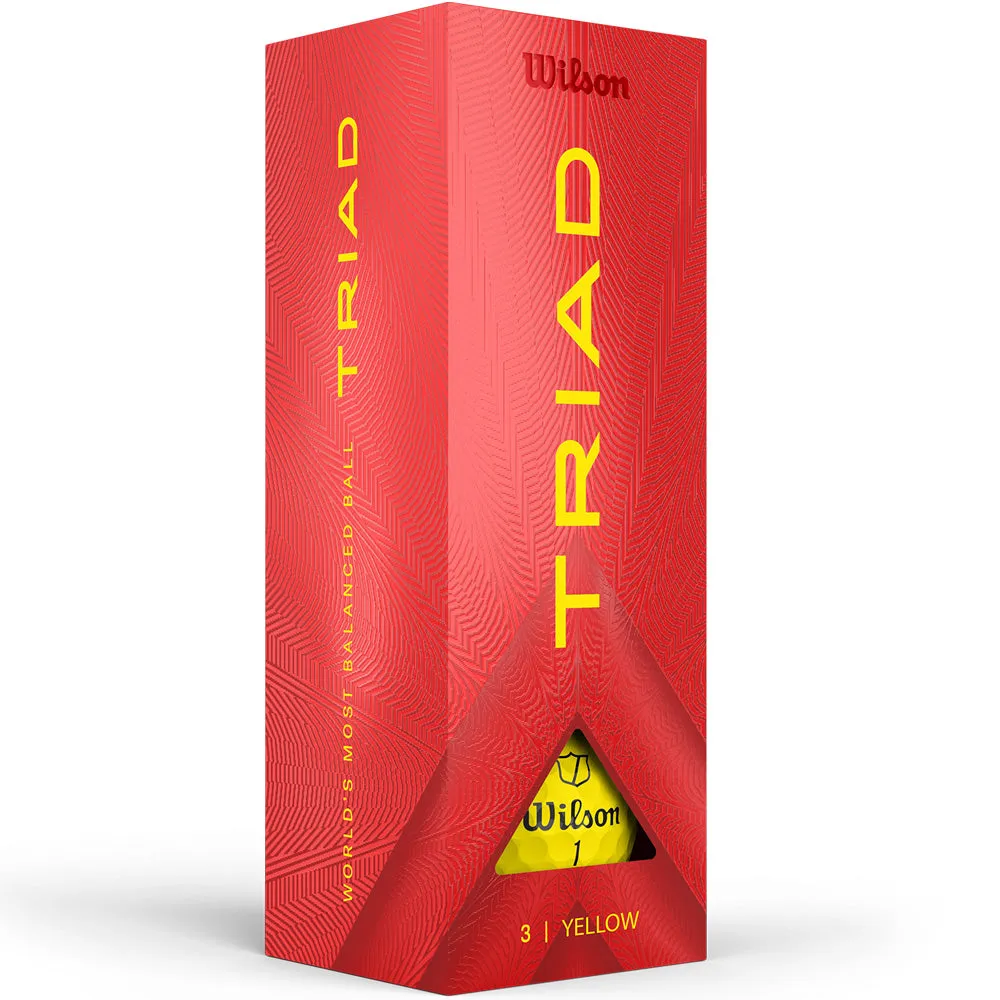 Wilson Triad Golf Balls - Yellow - 12 Pack