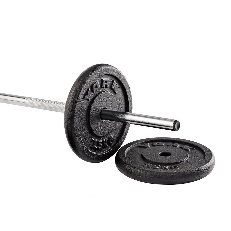 York 2 x 7.5kg Black Cast Iron 1Inch Plates